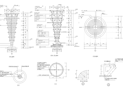 景观节点 景观灯柱 施工图