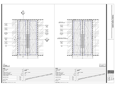现代门节点 详图 大样 办公室木饰面 施工图