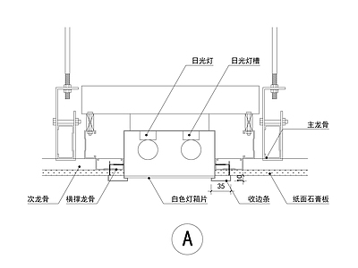 现代吊顶节点 吊顶光带平面节点 平顶节点 家装节点 铝扣板 矿棉板 施工图