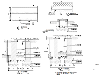 给排水节点详图 排水沟节点 施工图