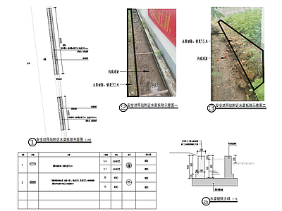 给排水节点详图 水沟破除修复 施工图