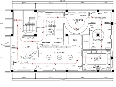 现代展厅 消防展馆平面图 展馆设计平面图 施工图