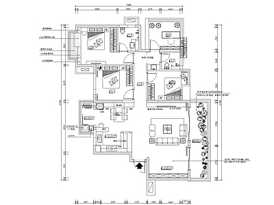 现代新中式住宅楼建筑 原创设计家装工装 设计 平立剖 家装设计 新中式现代法式 施工图