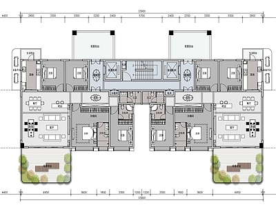 现代住宅楼建筑 第四代住宅 汽车上楼 施工图