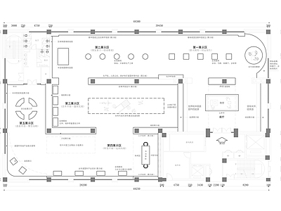 现代展厅 历史文物展厅平面 施工图