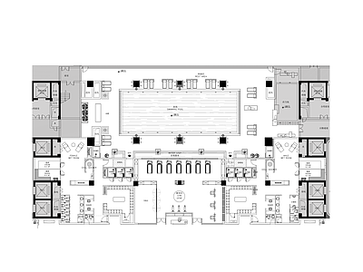 现代极简其他商业空间 康体中心 健身区 游泳池 室内游泳池 施工图