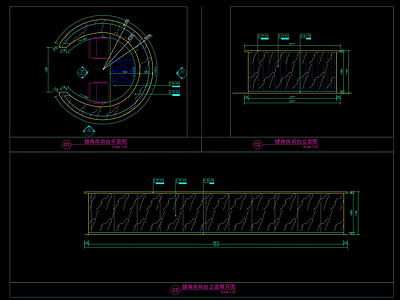 现代家具节点详图 石材前台 办公前台 圆形服务台 圆形前台 施工图