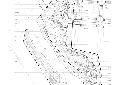 现代公园景观 文化活力水岸公园 河道景观提升工程 施工图