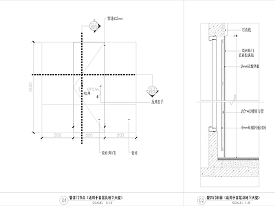 门节点 管井暗 施工图