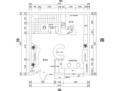 现代新中式住宅楼建筑 宠物店设计 奶茶店 网红店 打卡拍照 施工图