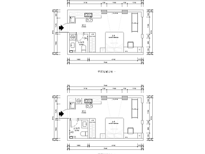 现代新中式住宅楼建筑 小户型设计 60平 施工图