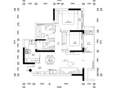 中式新中式住宅楼建筑 家装设计 施工图