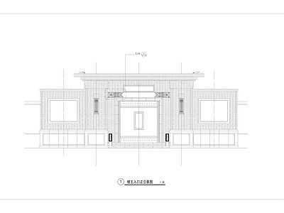 新中式门头 别墅 施工图