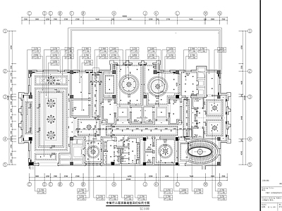 中式中餐厅 中餐厅二层竣工图 施工图