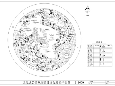 公园景观 规划全套 施工图