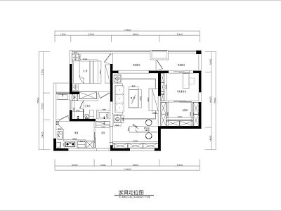 现代轻奢整体家装空间 两室两厅一卫小户 大平层 小户型 别墅 施工图