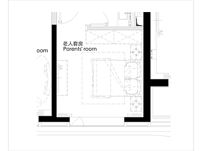 现代卧室 大 施工图