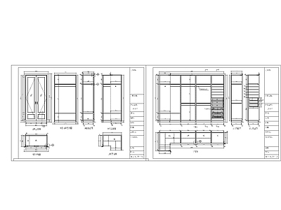 简欧家具节点详图 柜体节点 简欧衣帽间详图 施工图