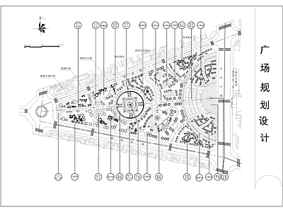 现代公园景观 曲线 施工图