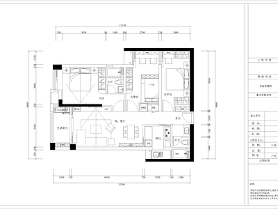 户型优化 80㎡ 三房家装 平层空间设计 平面图 施工图