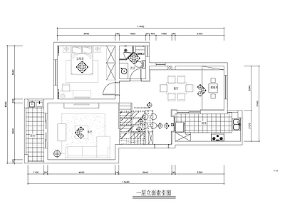 现代轻奢整体家装空间 两层户型内室 大平层 别墅 小户型 施工图