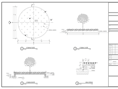 景观节点 池景观 施工图