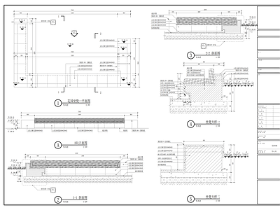 景观节点 池座凳详图 施工图