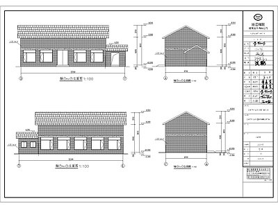 现代住宅楼建筑 店 施工图