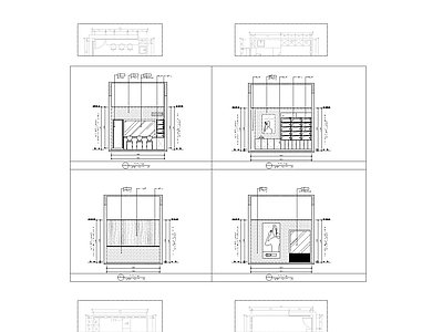 现代住宅楼建筑 立面图 施工图