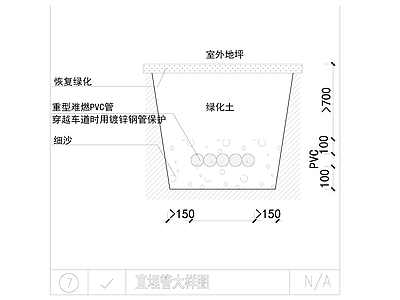 电气节点 直埋管大样图 施工图