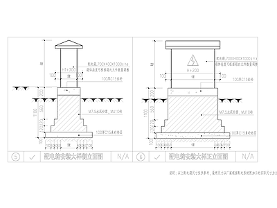 电气节点 配电箱安装大样 施工图