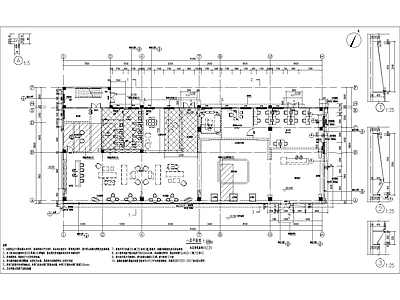 现代售楼处建筑 1500平售楼处 42米宽 全 施工图