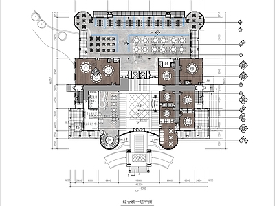 现代食堂 商业楼综合餐厅 施工图