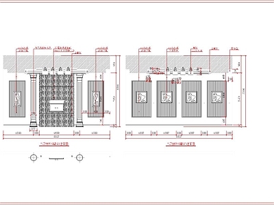 欧式整体家装空间 别墅 装修全套图 施工图