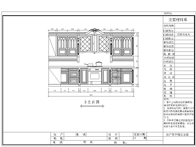 美式家具节点详图 柜体节点 美式厨柜大样详图 施工图