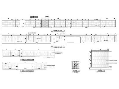 现代围墙图库 景墙 施工图