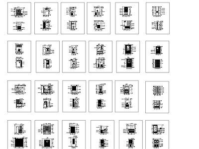 现代新中式玄关 合集施工详图 施工图