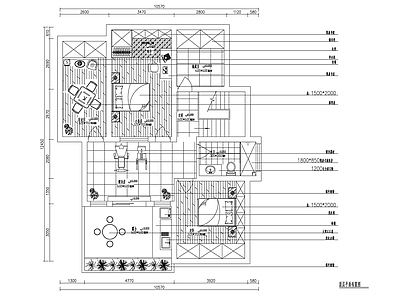 现代新中式整体家装空间 三室一厅室内设计 大平层 小户型 别墅 施工图