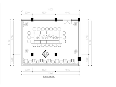 现代新中式办公室 装 施工图