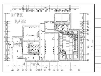 现代新中式住宅楼建筑 丽江中式古建 施工图