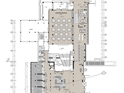 现代新中式中餐厅 主题餐厅 宴会厅 施工图