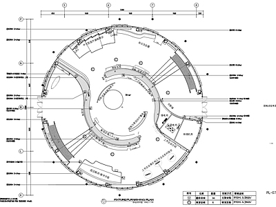 现代展厅 现代圆型展厅 施工图