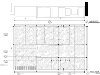 现代家具节点详图 餐厅高柜柜体大样 施工图