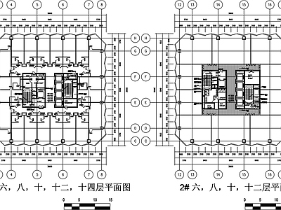 现代办公楼建筑 金融中心全套图纸 施工图