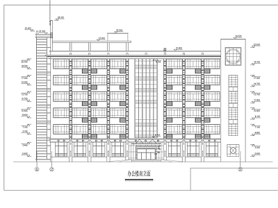 现代办公楼建筑 多层 施工图