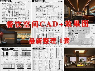 现代中餐厅 餐饮空间 餐厅 中餐厅 西餐厅 饭店 施工图