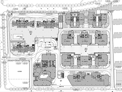 现代住宅楼建筑 办公租赁T3总图 人才公寓 施工图