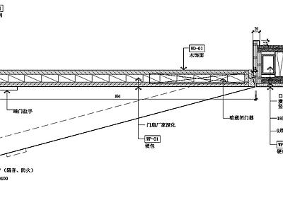 现代门节点 暗大样图 施工图