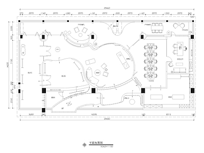 现代展厅 460㎡ 企业文化 施工图