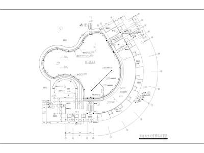 景观平面图 室内恒温游泳池 异形泳池 泳池大样 施工图